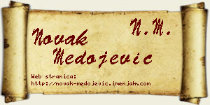Novak Medojević vizit kartica